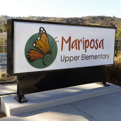 School Sign for Mariposa Upper Elementary School - San Carlos, CA