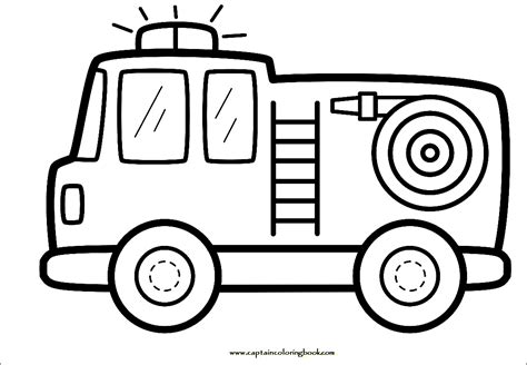 Coloring Book: Fire Truck step by step easy Coloring