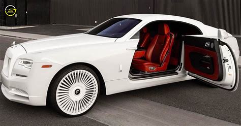 Rolls Royce Wraith Covered In White With Red Interior