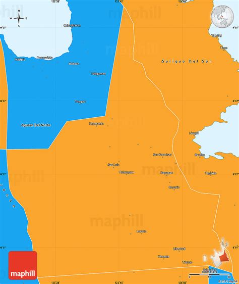 Political Simple Map of Agusan Del Sur