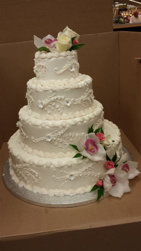 Cake is by Eagle Albertson's Bakery Flowers by Eagle Albertson's Florist | Wedding cake pictures ...