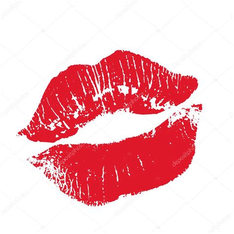 Print of red lips. Vector illustration on a white background. EPS — Stock Vector © AlisaRed835 ...