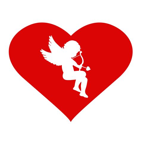 Valentine's Day. Cupid and heart | Decorative Illustrations ~ Creative Market