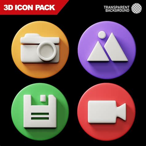 Premium PSD | 3d icon pack 3
