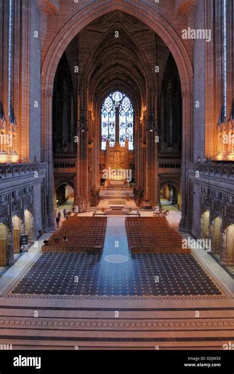 Interior of Liverpool Anglican Cathedral Stock Photo - Alamy