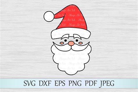 Santa claus svg file, Christmas Santa face SVG By MagicArtLab ...