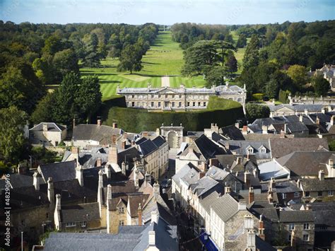 Aerial view of Cirencester Park Stock Photo | Adobe Stock