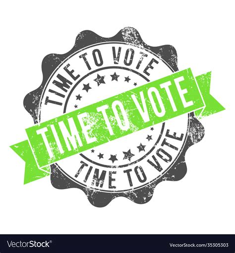 Time to vote stamp impression Royalty Free Vector Image