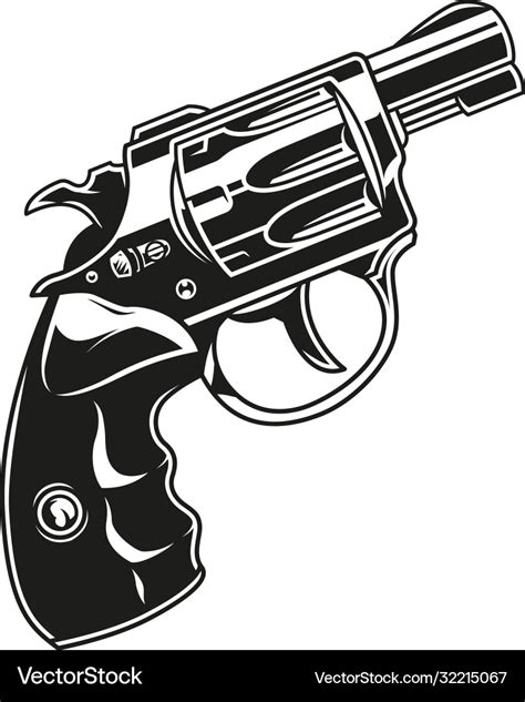 Handgun vintage template Royalty Free Vector Image