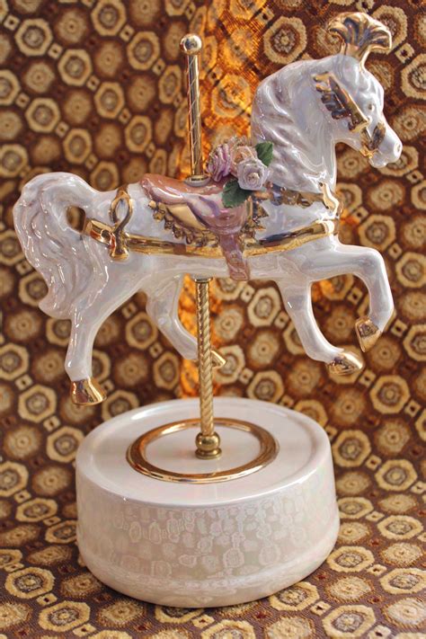 Antique Carousel Music Box