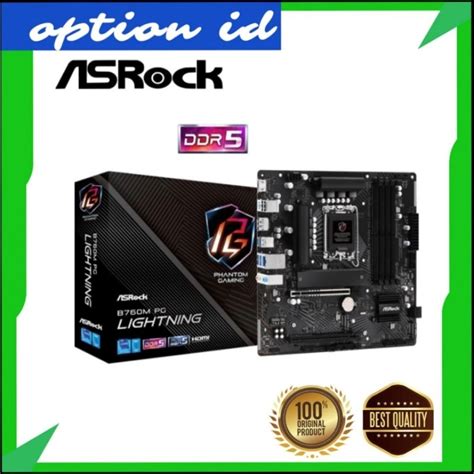 Jual ASRock B760M PG LIGHTNING | B760 LGA1700 DDR5 mATX - Motherboard INTEL | Shopee Indonesia