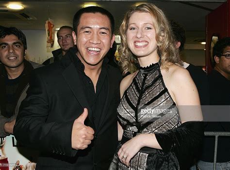 Actor Anh Do and his wife Suzanne attend the world premiere of 'Footy Legends' at the Greater ...