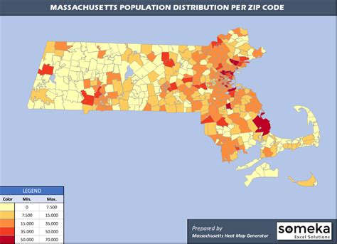 Massachusetts Zip Code Map