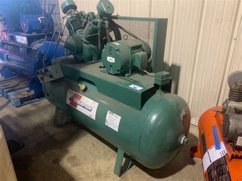 CHAMPION 10HP HORIZONTAL INDUSTRIAL AIR COMPRESSOR - Able Auctions