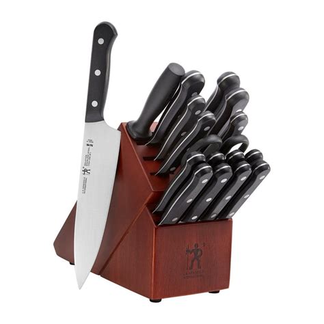 Henckels Solution 18-Piece Stainless Steel Knife Set with Block 17553 ...