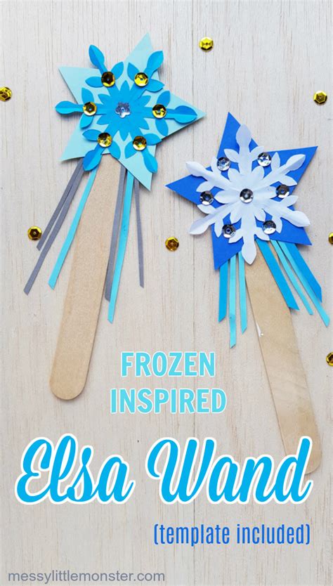 FROZEN Inspired Elsa Magic Wand Craft - Messy Little Monster