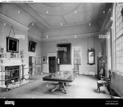 The Banquet hall at Mt. Vernon, between 1900 and 1920 Stock Photo - Alamy