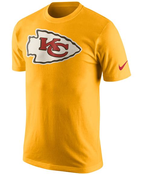 Lyst - Nike Men's Kansas City Chiefs Mesh Logo T-shirt in Yellow for Men