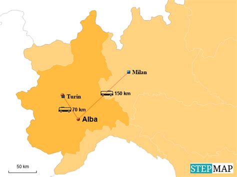 StepMap - Alba - Landkarte für Italy