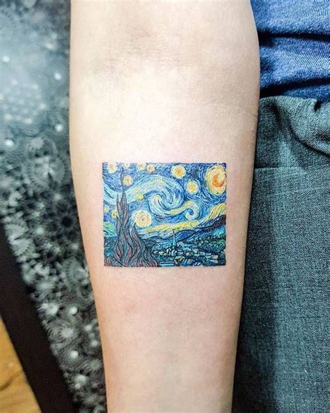 Starry night - Vincent Van Gogh in 2023 | Small tattoos, Sleeve tattoos, Van gogh tattoo