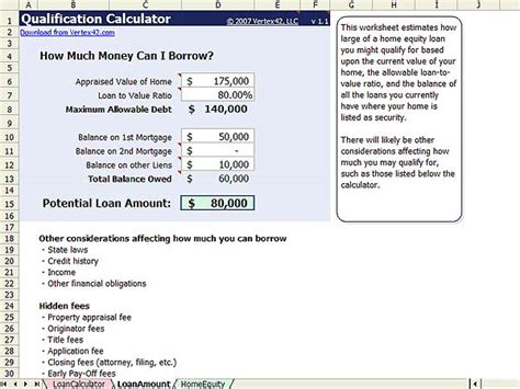 Home Equity Calculator - Free Home Equity Loan Calculator for Excel