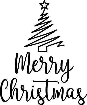 merry christmas sign and tree - free svg file for members - SVG Heart
