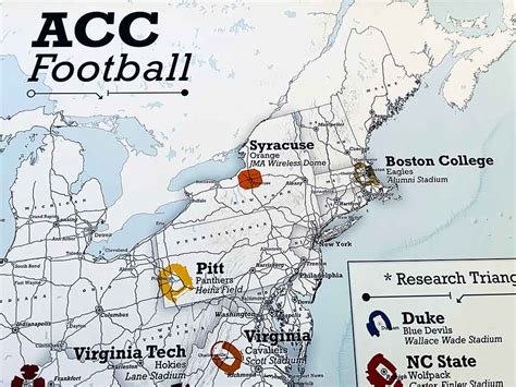 ACC College Football Stadium Conference Map – GeoJango Maps