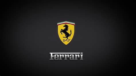 Ferrari Logo on Black Background