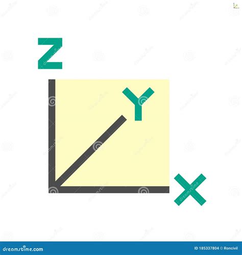 Xyz Axis For Graph Icon Vector Illustration | CartoonDealer.com #185337802