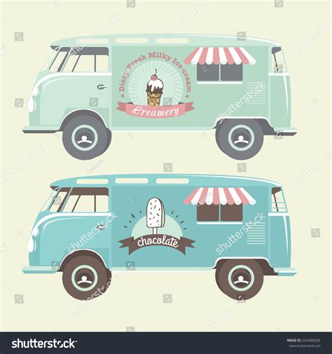 Vector Ice Cream Truck Stock Vector (Royalty Free) 292490204 | Shutterstock