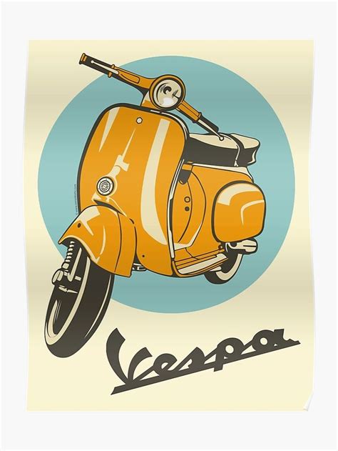 Classic Vespa Poster | Ilustrasi karakter, Ilustrasi retro, Desain ...