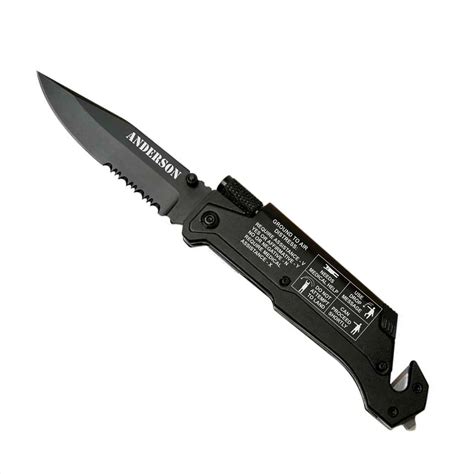 Engraved Ground Air Survival Rescue Knife, Flashlight, And Flint ...