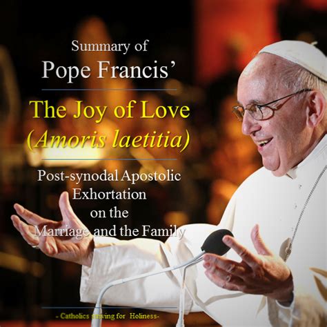 AMORIS LAETITIA (THE JOY OF LOVE): POPE FRANCIS' POST-SYNODAL APOSTOLIC EXHORTATION. SUMMARY AND ...