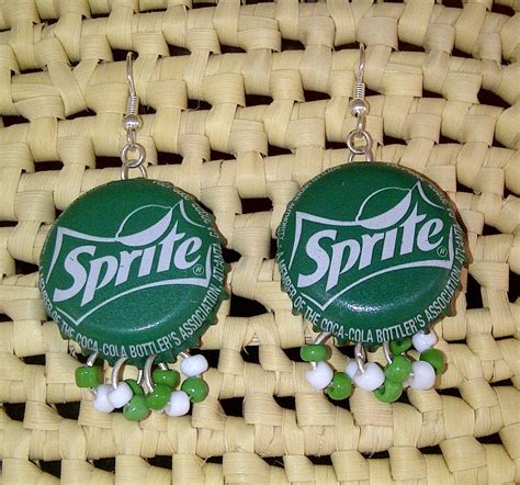 Recycled Sprite Bottle Cap Earrings | Tesoro