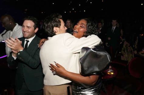 Harry Styles & Lizzo Had the Sweetest Reunion at 2023 Grammys: Photos