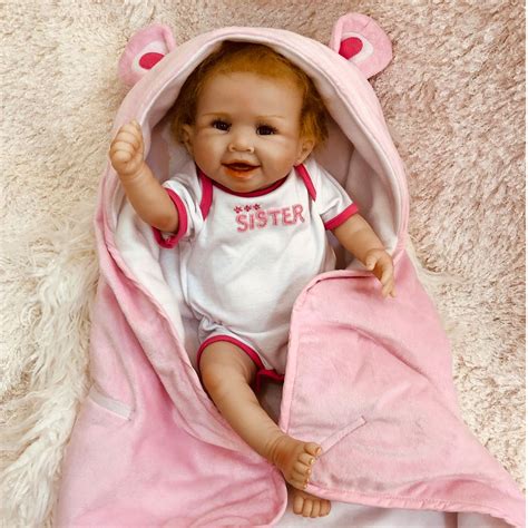 Newborn Baby Doll Sleeping Daisy Handmade Soft Silicone Vinyl Reborn Baby Set Real Lifelike ...