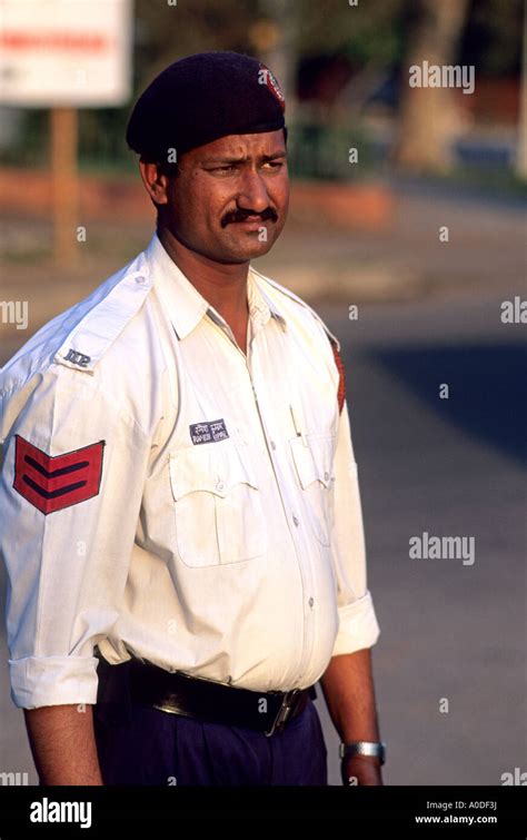 A traffic police officer in Delhi India Stock Photo - Alamy