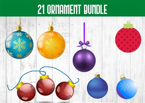 CHRISTMAS ORNAMENT 21 Design Bundle, Ornament Png, Christmas Designs, Christmas Png, Glass ...