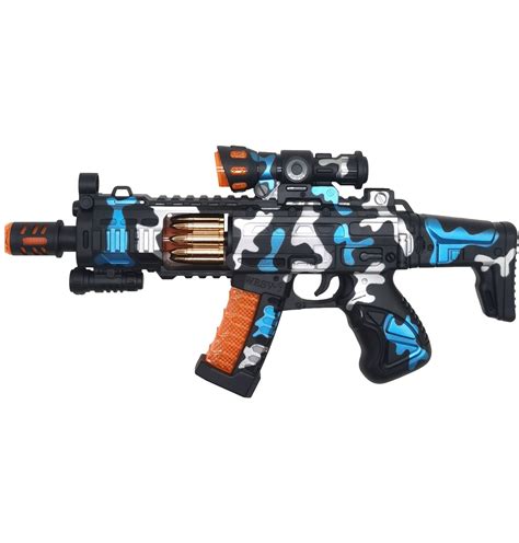 Toy Machine Gun Electronic Sound Light Vibration Toy Assault rifle Electric with Sound Light ...