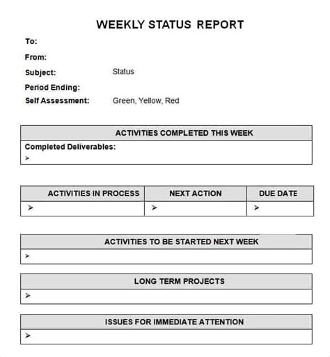 Weekly Report Templates | 14+ Free Printable Word, Excel & PDF Formats ...