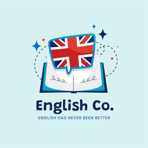 Free Vector | Hand drawn english school logo template