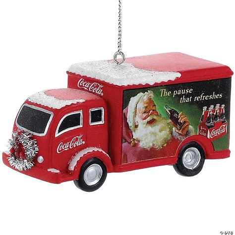 Coca Cola Delivery Truck with Silver Wreath Christmas Ornament Coke ...