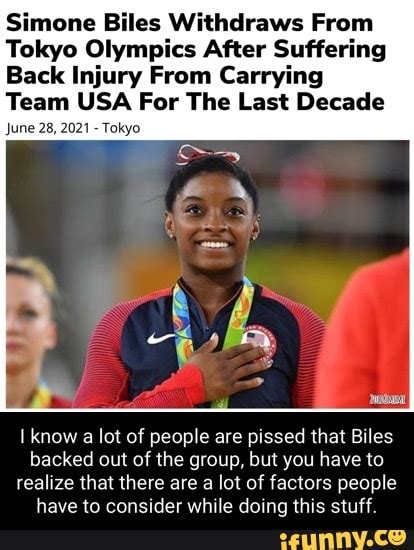 Simone Biles Withdraws From Tokyo Olympics After Suffering Back Injury From Carrying Team USA ...