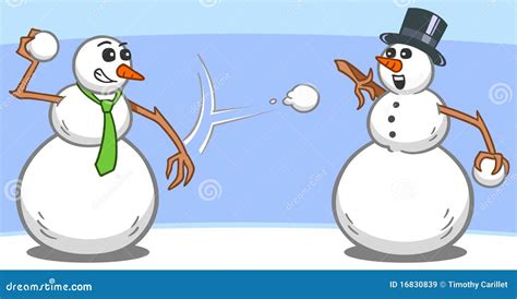 Snowball Fight Vector Illustration | CartoonDealer.com #16204782