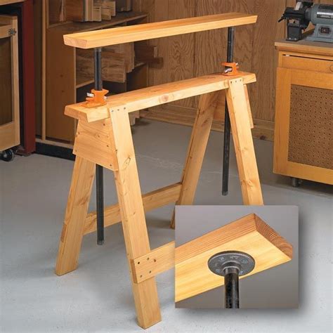 Adjustable Sawhorses | Woodsmith Tips: | Woodworking workbench ...