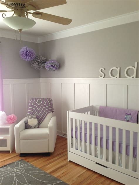 lavender and grey bedroom