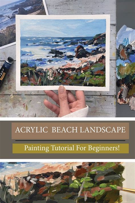 Acrylic Beach Painting Tutorial | Learn To Paint Beginners | Abstract ...