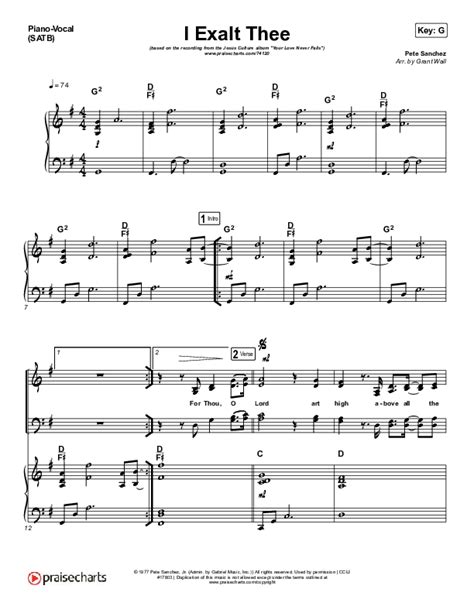 I Exalt Thee Sheet Music PDF (Jesus Culture / Chris Quilala) - PraiseCharts