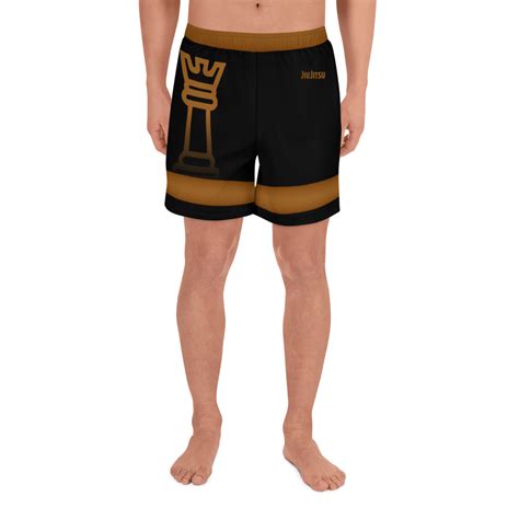 BJJ Rank Men's Athletic Long Shorts - Brown Belt - JiuJitsu Lifestyle Brand