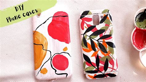 DIY: Painting on Phone Case using Acrylic | Customizing Phone Cases | Mobile Covers | Floral ...